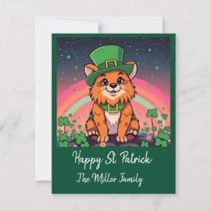 Glückliche Tiere in Tarnung - St. Patrick's Day Fu Feiertagskarte