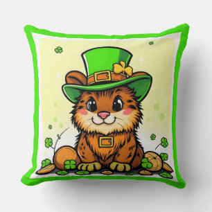 Glückliche Tiere in Tarnung - St. Patrick's Day Fu Kissen