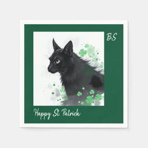 Glückliche Tiere in Tarnung - St. Patrick's Day Fu Serviette