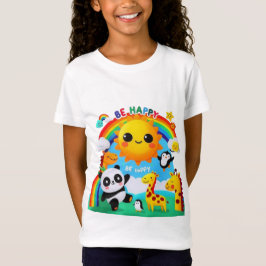 Glückliche Tiere unter dem Regenbogen T-Shirt
