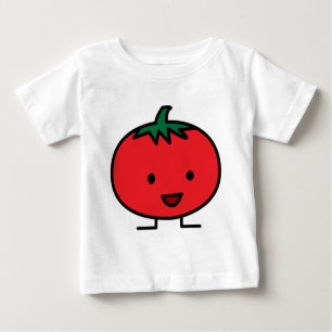 Glückliche Tomate-rote Gemüsefrucht Baby T-shirt
