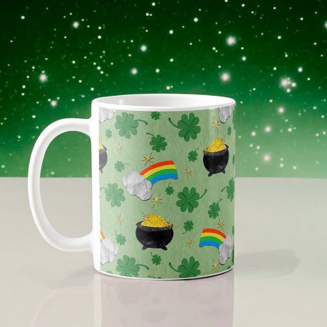 Glückliche Töpfe aus Gold Kaffeetasse (Von Creator hochgeladen)