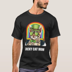 Glückliche Toyger-Katzenmutter St. Patricks Day T-Shirt
