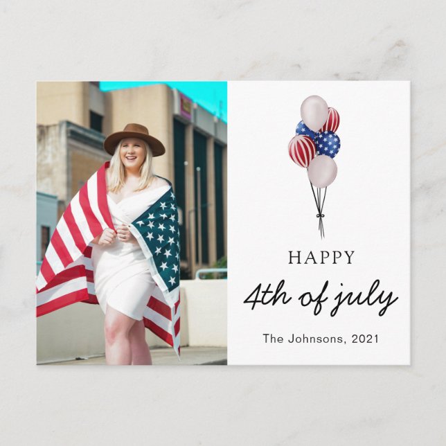 Glückliche Unabhängigkeit/4. july patriotisches US Postkarte (Vorderseite)