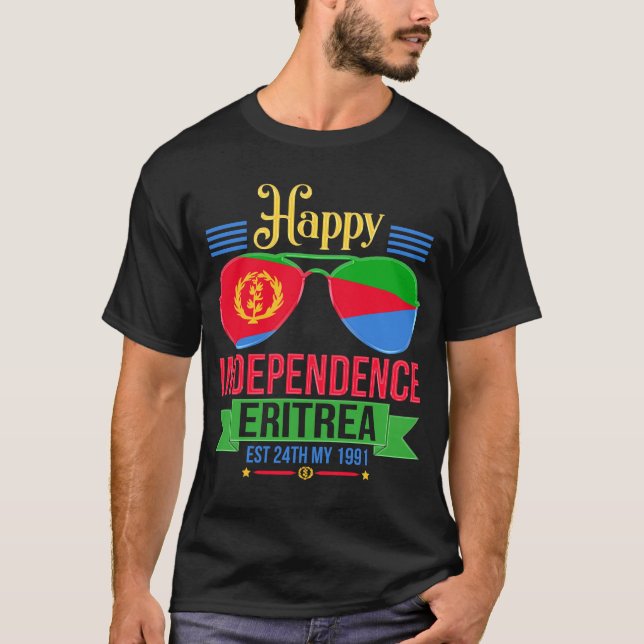 Glückliche Unabhängigkeit Eritrea, Eritreer Flagge T-Shirt (Vorderseite)