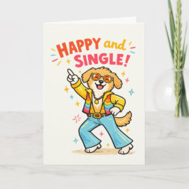 Glückliche und Single Scheidungsfeier Feiertagskarte