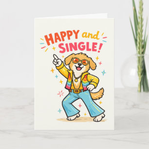 Glückliche und Single Scheidungsfeier Feiertagskarte