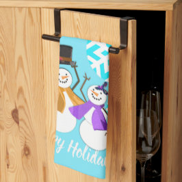 GLÜCKLICHE URLAUB : Winterfreunde Geschirrtuch