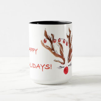 Glückliche Urlaubskarte Tasse