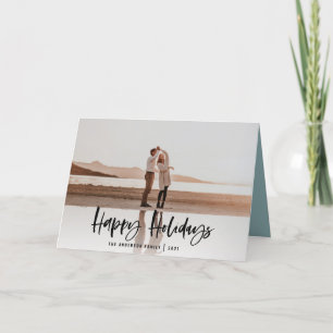 Glückliche Urlaubstage modern, minimalistisch und  Feiertagskarte