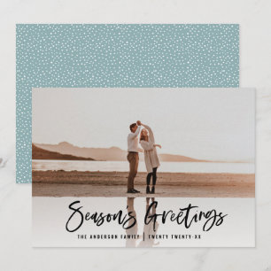 Glückliche Urlaubstage modern, minimalistisch und  Feiertagskarte