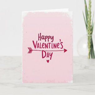 Glückliche Valentins Herz Pfeil Karte