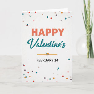 Glückliche Valentins-Konfetti-Karte Karte