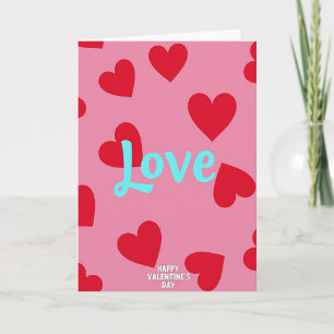 Glückliche Valentins-Liebeskarte Karte