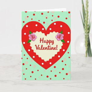 Glückliche Valentinsherzkarte Karte