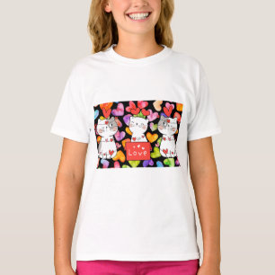 glückliche Valentinskätzchen T-Shirt