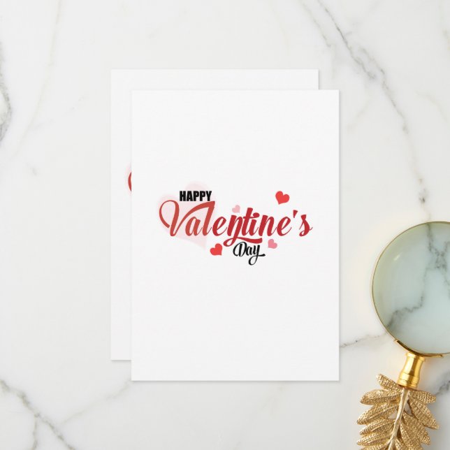 Glückliche Valentinstag Einladung Greet Cards (Vorderseite/Rückseite Beispiel)