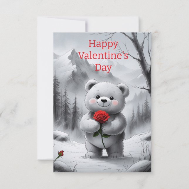 Glückliche Valentinstag-Grußkarte (Vorderseite)