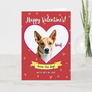 Glückliche Valentinstag-Hund-Wuff-Karte Karte