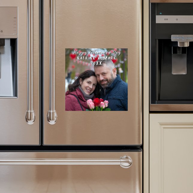 Glückliche Valentinstag Personalisierte Magnetkart Magnetkarte (Von Creator hochgeladen)