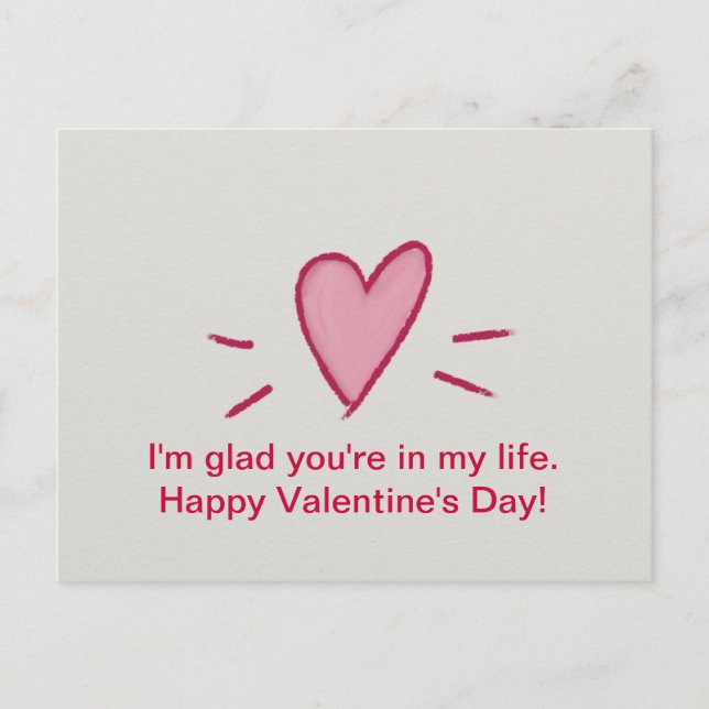 Glückliche Valentinstag-Postkarten Feiertagspostkarte (Vorderseite)