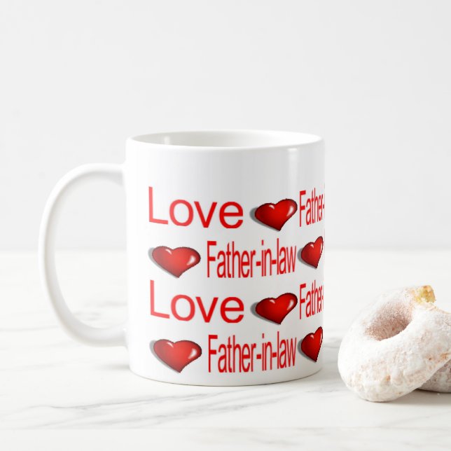 Glückliche Valentinstag Tasse Liebe Schwiegervater (Mit Donut)