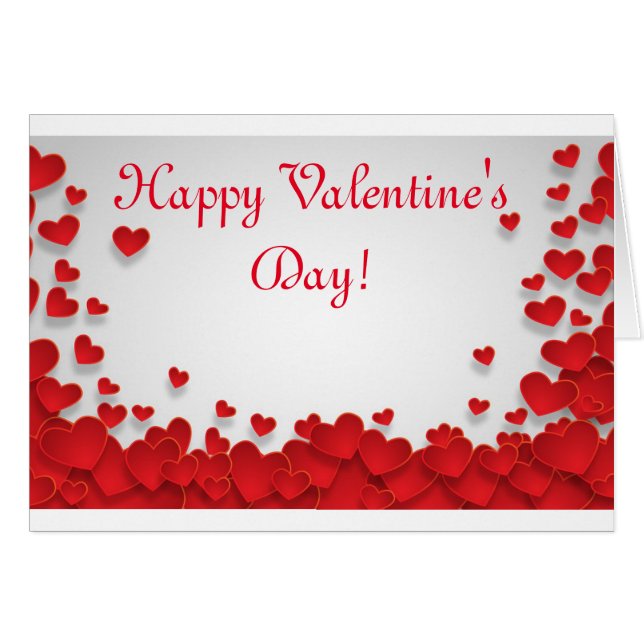 Glückliche Valentinstaggrußkarte (Vorderseite (Horizontal))