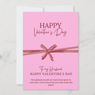 Glückliche Valentinstagskarte Rosa Grußkarte Feiertagskarte