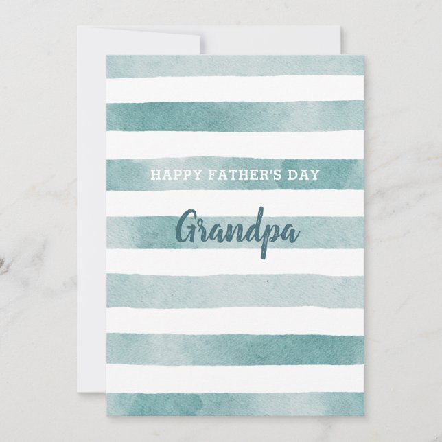 Glückliche Väter Tag Opa. Wasserfarben (Vorderseite)