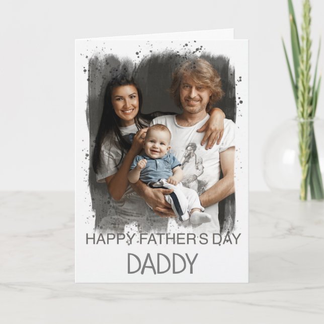 Glückliche Vatertag Daddy Custom Foto Card Karte (Vorderseite)