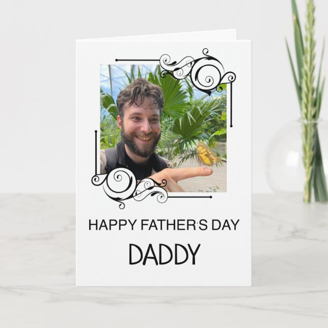 Glückliche Vatertag Daddy Custom Foto Card Karte (Vorderseite)