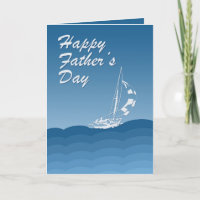 Glückliche Vatertagskarte mit Segelnyacht