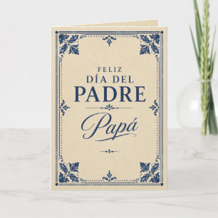 Glückliche Vatertagskarte Papa Elegant Blau Karte