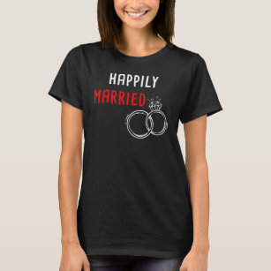 Glückliche Verheiratete Ehepaare für Ehefrau und E T-Shirt