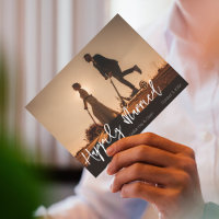 Glückliche Verheiratete Elopement-Postkarte