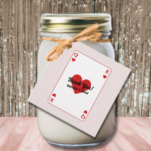 Glückliche Verliebte Paare Dusche Danke Geschenkanhänger