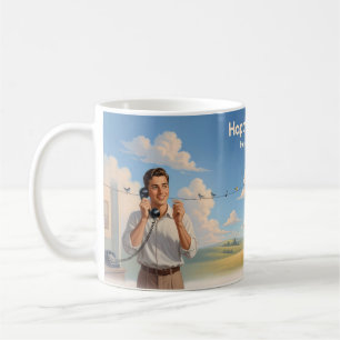 Glückliche Vintage-Romanze Träumerischer Himmel Ta Kaffeetasse