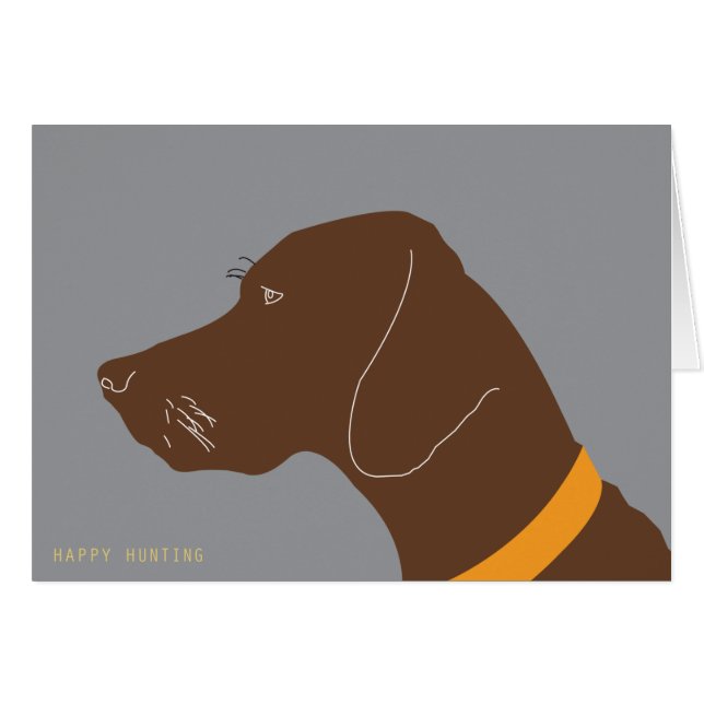 Glückliche Vizsla Jagd (Vorderseite (Horizontal))