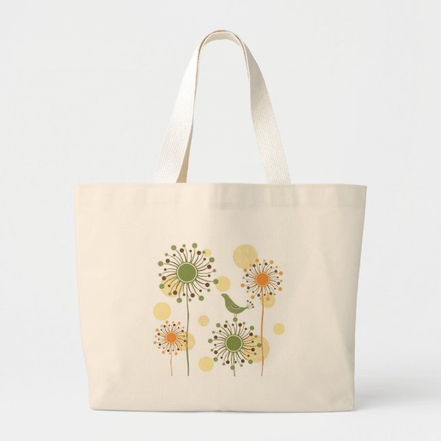 Glückliche Vogel-Tasche Jumbo Stoffbeutel (Vorne)