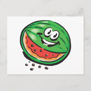 glückliche Wassermelone Postkarte