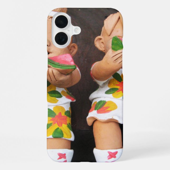 Glückliche Wassermelonenfreunde iPhone Hülle (Rückseite)
