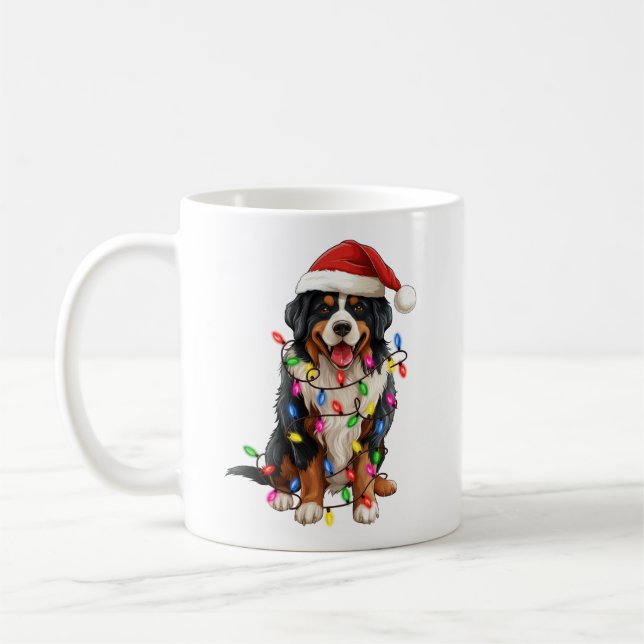 Glückliche Weihnachten Bernese Mountain Hund Weihn Kaffeetasse (Links)