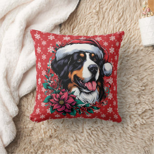 Glückliche Weihnachten Bernese Mountain Hund Weihn Kissen
