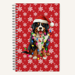 Glückliche Weihnachten Bernese Mountain Hund Weihn Notizbuch