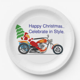 GLÜCKLICHE WEIHNACHTEN, FEIERFEIERN IM STIL PAPPTELLER