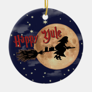 Glückliche Weihnachten-Hexe-Weihnachtsverzierungen Keramikornament