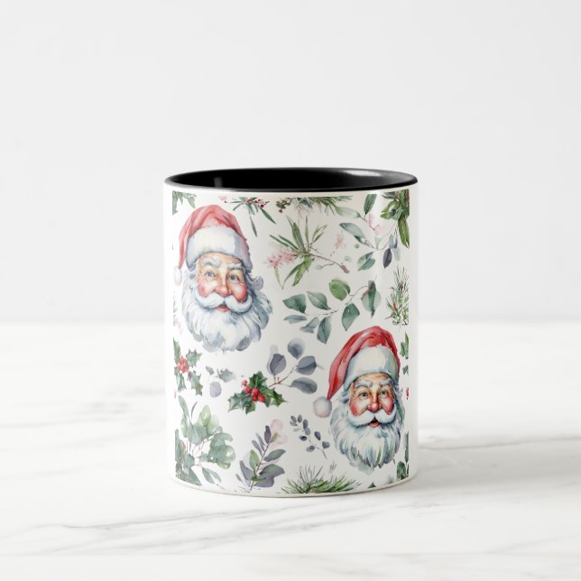 Glückliche Weihnachten Zwei-Tone-Tasse Zweifarbige Tasse (Mittel)