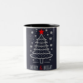 Glückliche Weihnachten Zwei-Tone-Tasse Zweifarbige Tasse
