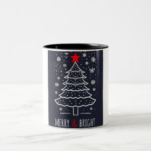 Glückliche Weihnachten Zwei-Tone-Tasse Zweifarbige Tasse
