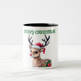 Glückliche Weihnachten Zwei-Tone-Tasse Zweifarbige Tasse